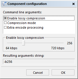 The old config dialog for external codecs